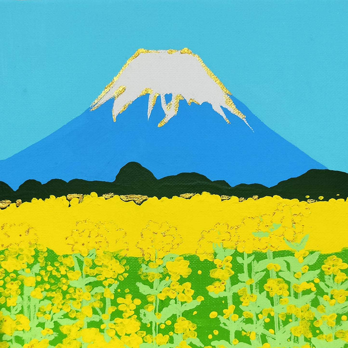 菜の花畑で和む富士山 | 那須香オリ