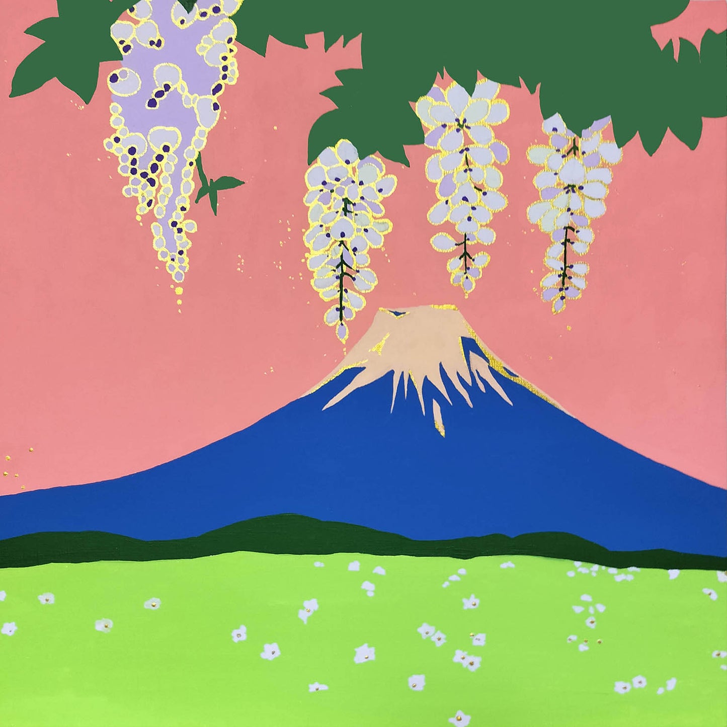 藤の花飾り富士山 | 那須香オリ