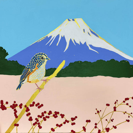 ルリビタキがいる富士山 | 那須香オリ